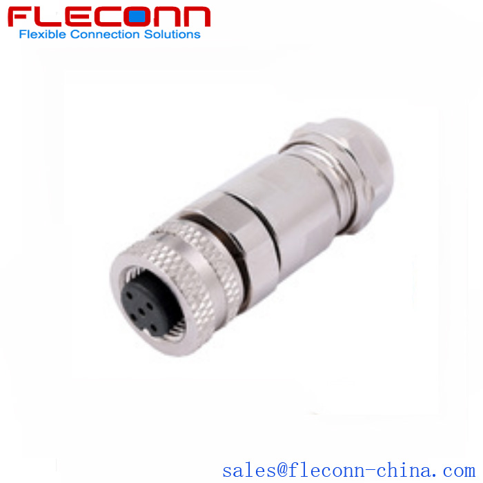 M12 5 Pin Female Connector in the company of FLECONN China