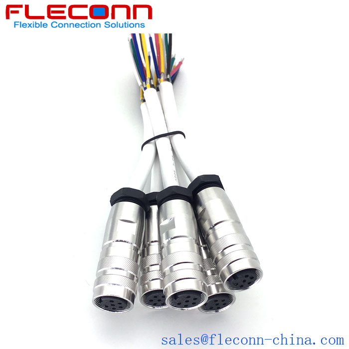 M16 6 Pos Female Connector With Cable