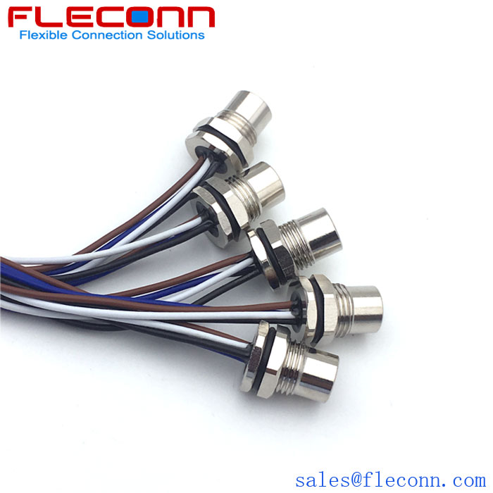 M8 8 Pin Panel Mount Connector With Cable Supplier and Manufacturer in China