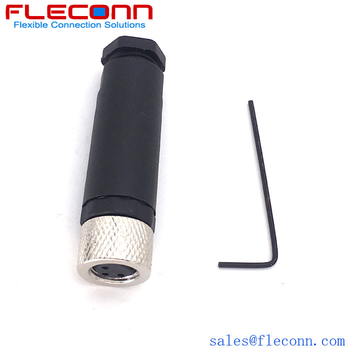 M8 3-pin female Connector n the company of FLECONN China