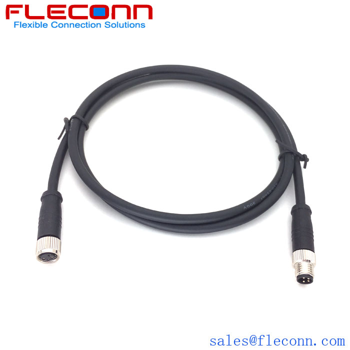 M8 4 Pin Female Head Waterproof Cable