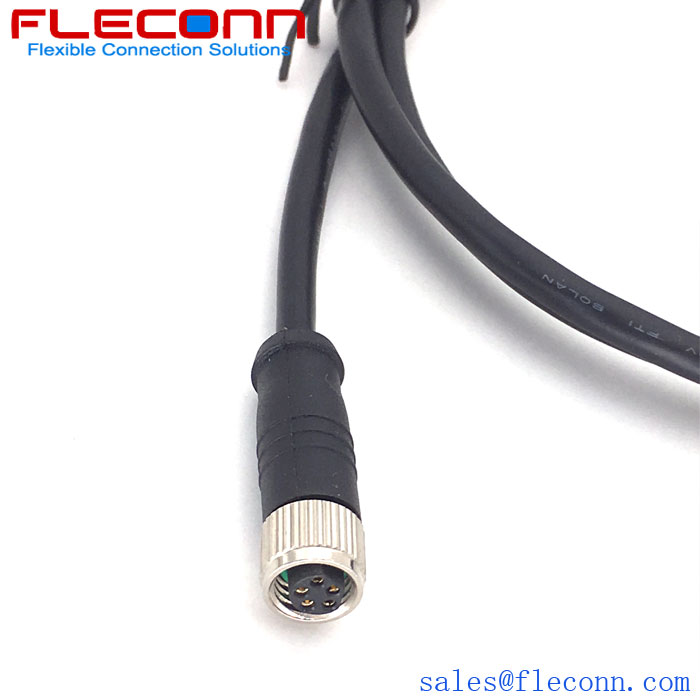 M8 5 Pin Female Connector Overmolded Sensor Cable