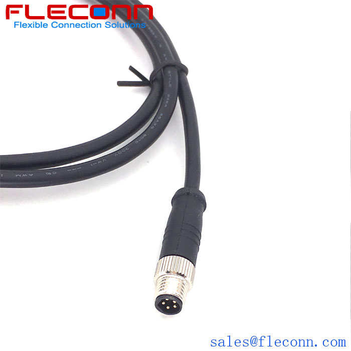 M8 5 Pin Male Connector Overmolded Cable
