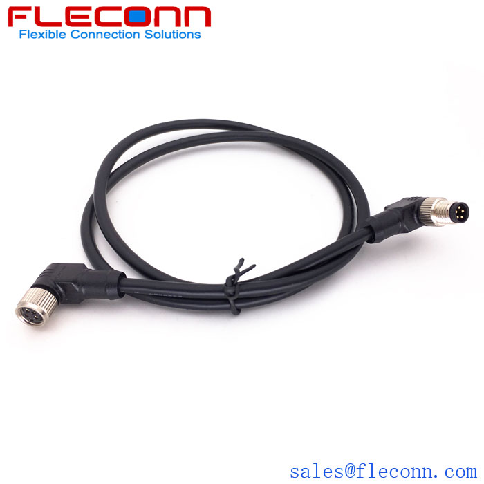 M8 5 Pin Right Angle 90 Degree Cable