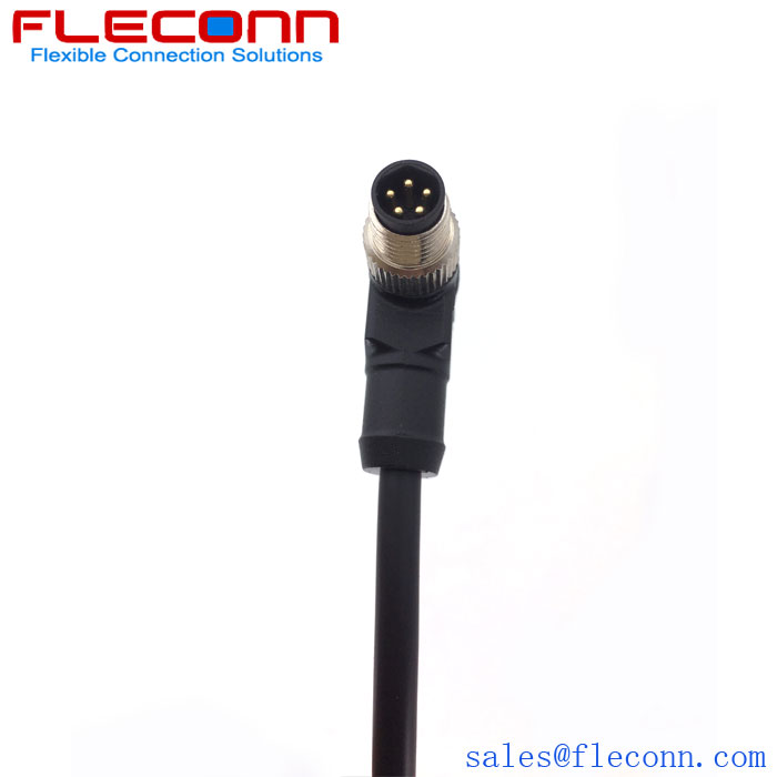 M8 Male 90 Degree Industrial Waterproof Cable