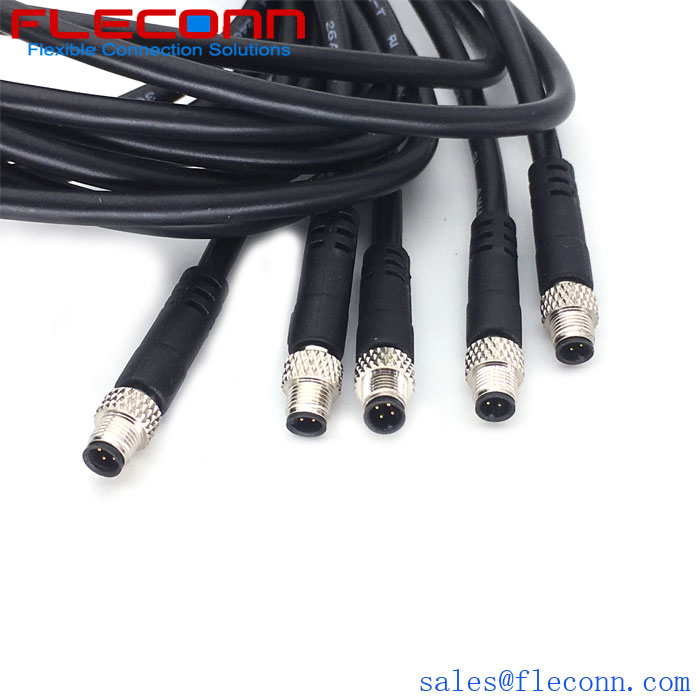 M5 4-Pin Male Tpu Sheathed Waterproof Cable for automation equipment manufacturer