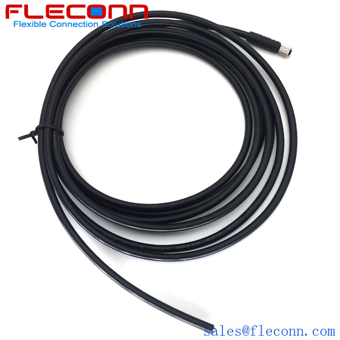 M5 Cable 4-Core Waterproof Female Sensor Harness