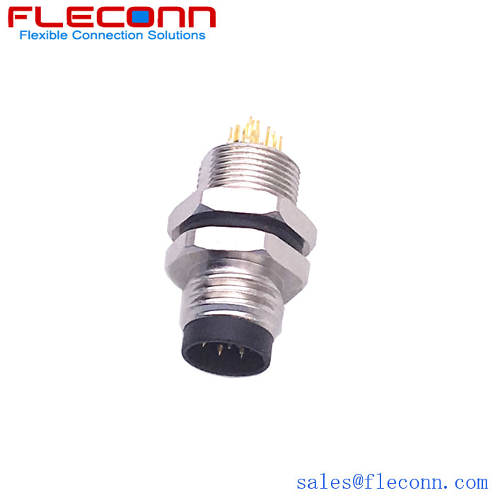 FLECONN can supply M8 Male Panel Mount Connector, 8 Pole, Solder Cup, Panel Cut-out 7.2mm. 