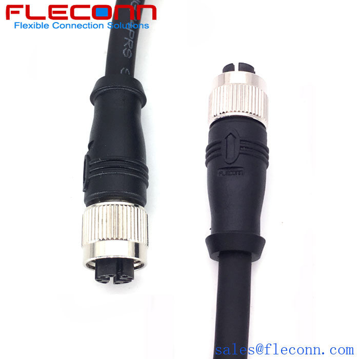 M12 8 Pin X-Coded Female Waterproof Cable Plug
