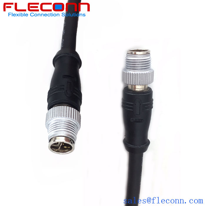 M12 8 Pin X-Coded Male Shielded Ethernet Industrial Cable