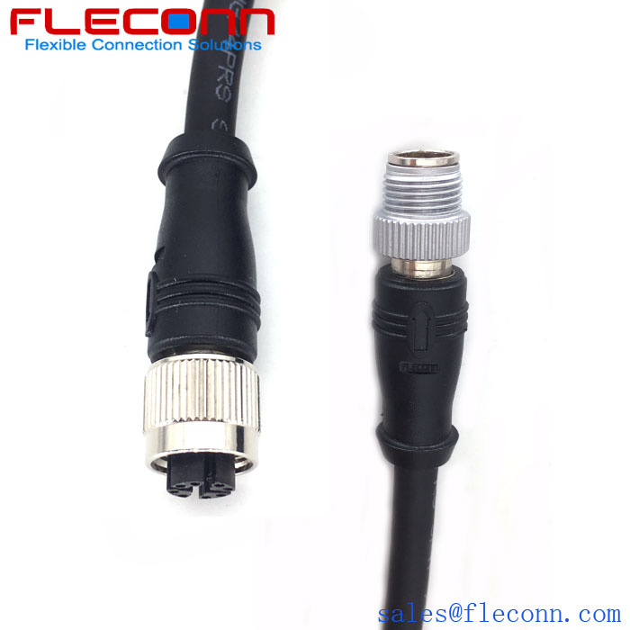 M12 X-Coded 8 Pin Waterproof Male To Female Cable