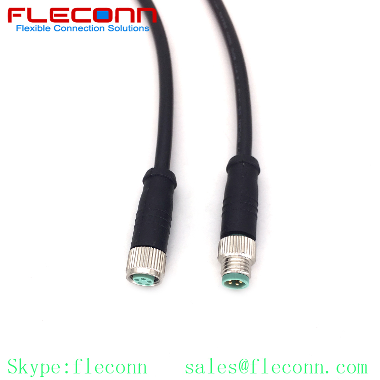 M8 B-coded 5Pin Male to Female PUR Cable, IP67 IP68 Wateproof Connector Cable Cordset