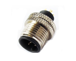 M12 Connector Male Plugs Molding Type A coding 4 pins