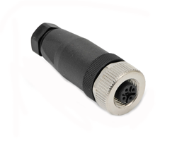 M12 Female Connector Plastic Shell Field Assembly Type