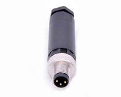 M8 Male Connector Plastic Cover Field Wireable Assembly Type